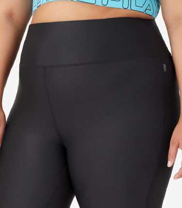 Fila Women's End Game Leather Look Bike Shorts Black Size 3X