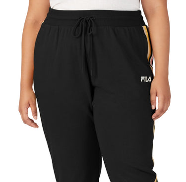 Fila Women's Clover Mid Rise Drawstring Jogger Black Size 1X