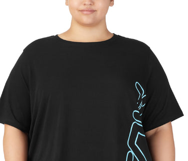 Fila Women's Crewneck T-Shirt Black Size 3X