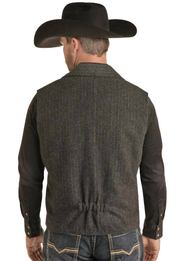 Powder River - Men's Wool Stripe Montana Vest