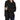 Hippie Rose Juniors' Textured Cowl-Neck Sweater (M, Black)