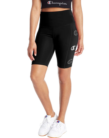 Champion Women's Absolute Bike, Comfortable Moisture-Wicking Shorts, 9" Inseam, Black-586157, X-Small