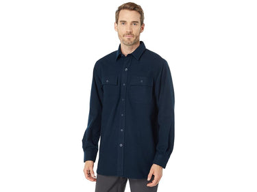 LLBean Men's Navy Chamois Cotton Flannel Shirt