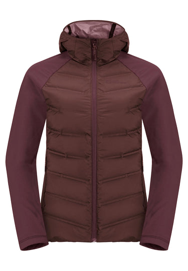 Jack Wolfskin Tasman Down Hybrid Hiking Jacket - Dark Maroon