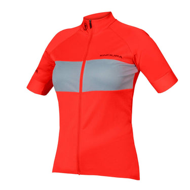 [Endura Women's FS260 Road Cycling Jersey Hi Viz Coral X Large]