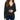 Hippie Rose Juniors' Oversized Waffle-Knit Cardigan Black Size Large