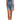 Mavi Women's Wanda Overall Denim Shorts, Used Ripped & Fringe Vintage, M