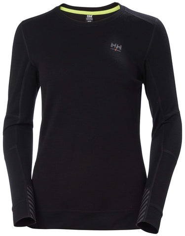 Helly Hansen Women's LIFA Merino Crewneck - Black, Small