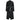 T Tahari - Juliette Double Face Faux Leather Trim Belted  Wool Coat Black