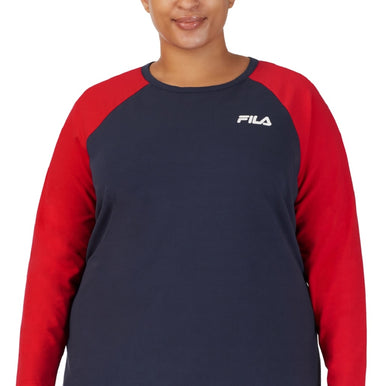 Fila Women's Colorblocked Raglan Sleeve Dress Blue Size 2X