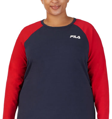 Fila Women's A Type Colorblocked Raglan-Sleeve Dress Blue Size 3X