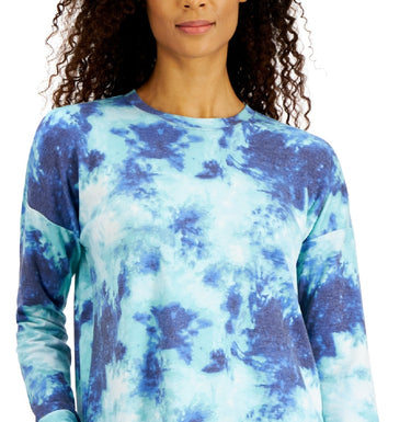 ID Ideology Women's Shades Tie Dyed Top Blue Size Large
