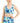 ID Ideology Women's Shades Printed Strappy Low Impact Sports Bra Blue Size Large