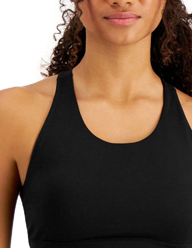 ID Ideology Women's Essentials Sweat Set Low Impact Sports Bra Black Size X-Small