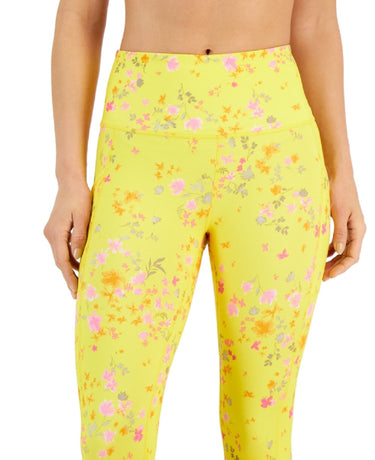 ID Ideology Women's Compression Active Cropped Leggings Yellow Size X-Large