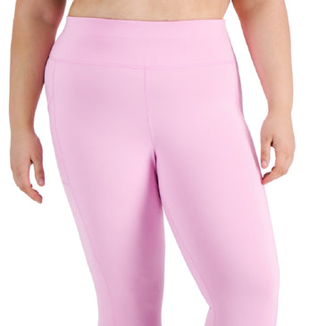 ID Ideology Women's Cropped Leggings Pink Size 3X