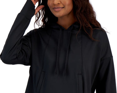 ID Ideology Women's Relaxed Solid Techy Hoodie Black Size XX-Large