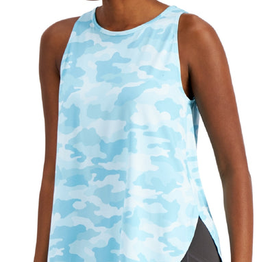 ID Ideology Women's Essentials Sweat Set Camo Tank Top Blue