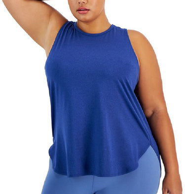 ID Ideology Women's Sweat Set Tank Blue Size 1X
