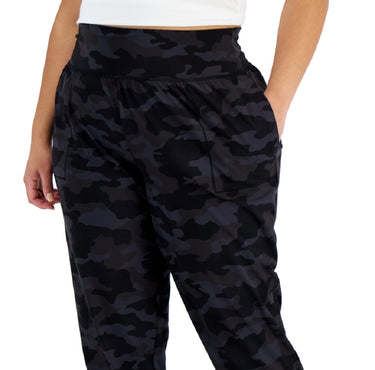 ID Ideology Women's Printed Jogger Pants Black Size 2X