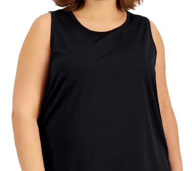 ID Ideology Women's Birdseye Mesh Tank Top Black Size 4X
