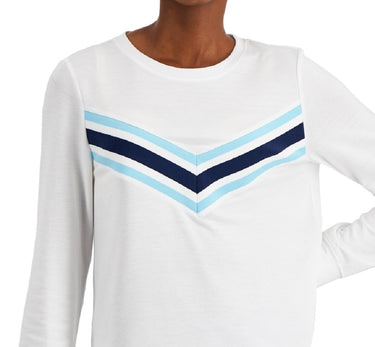 ID Ideology Women's Active Chevron Top White Size Medium