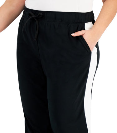 ID Ideology Women's Racing Stripe Joggers Black Size 4X