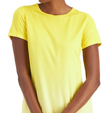 ID Ideology Women's Sunset Mesh T-Shirt Yellow Size XX-Large