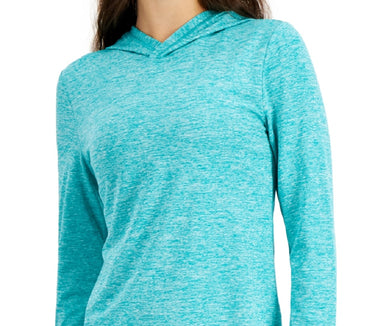 ID Ideology Women's Essentials Hooded T-Shirt Blue Size Medium