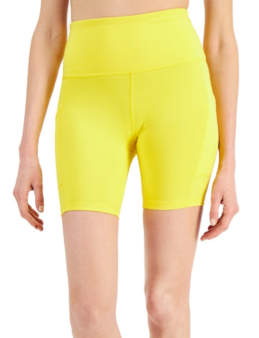 ID Ideology Women's Compression 7 Bike Shorts Yellow Size Small