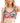 ID Ideology Women's Tropical Print Low Impact Sports Bra Pink Size X-Small