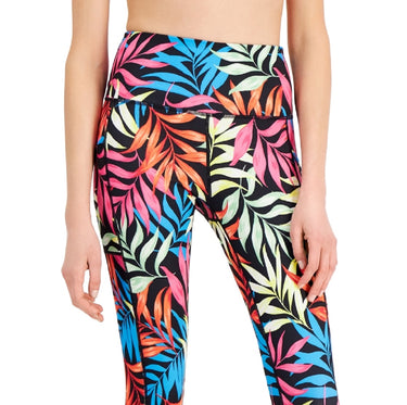 ID Ideology Women's Fern Side Pocket 7/8 Leggings Black Size X-Large