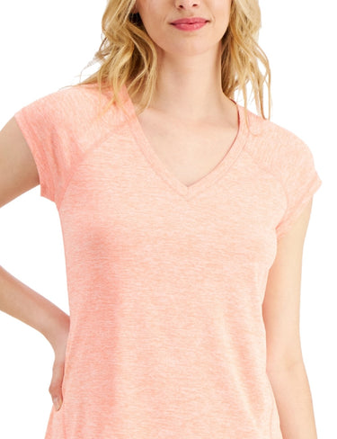 ID Ideology Women's Essentials Rapidry Heathered Performance T-Shirt Orange Size X-Large