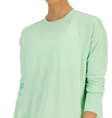ID Ideology Women's Active Solid Crewneck Top Green Size X-Small
