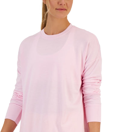 ID Ideology Women's Active Solid Crewneck Top Pink