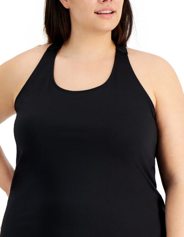 ID Ideology Women's Rainbow T Back Tank Top Black Size 3X