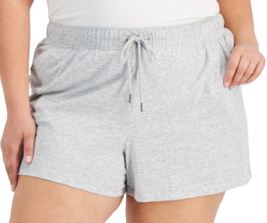 ID Ideology Women's Retro Recycled Drawstring Shorts Gray Size 3X