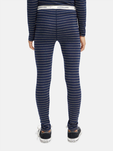Scotch & Soda - Girl's Striped Glitter Leggings
