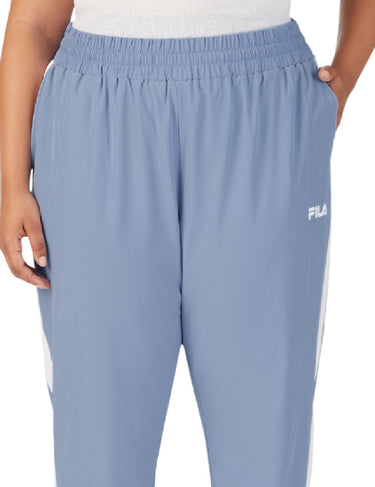 Fila Women's Jovia Mid Rise Contrast Trim Track Pants Blue Size 2X