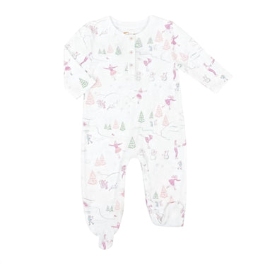 Petidoux - Baby's Ice-skating Snowmen Pima + Hat Onesie