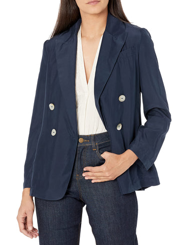 Vince Womens DRAPEY BLAZER,PALE WALNUT,6