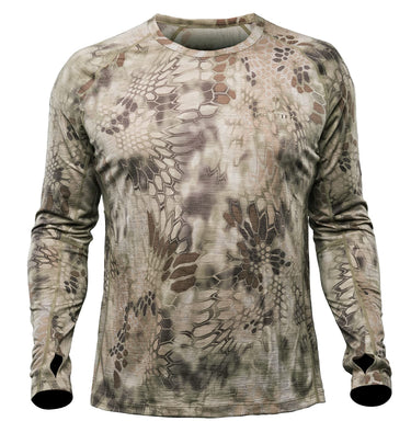 Kryptek Hoplite Long Sleeve Crew Merino Wool Base Layer Shirt