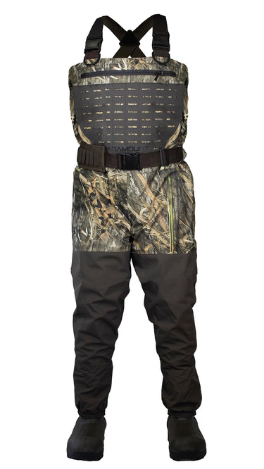 Paramount Outdoors Summit Insulated Breathable Camo Duck Hunting Chest Wader 1600 Gram Boots Bottomland Size 13