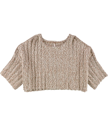 Free People Womens Good Day Pullover Sweater, Brown, Medium