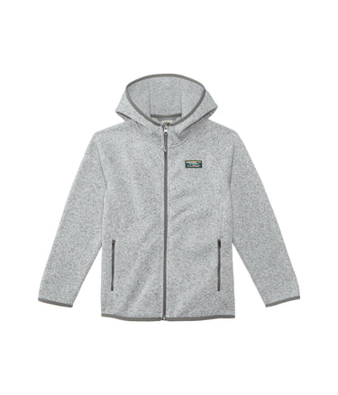 LLBean Kids Hooded Sweater Fleece Pewter
