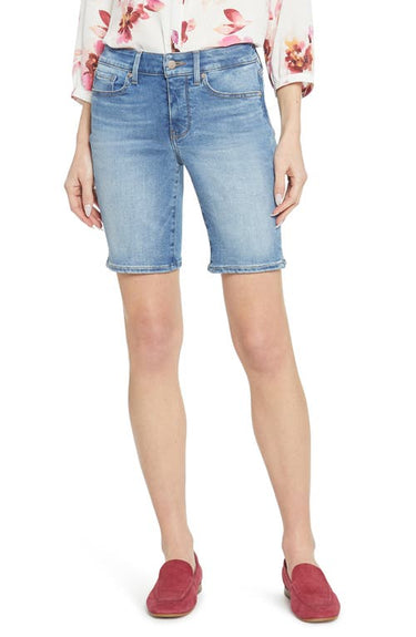 NYDJ Ella Side Slit Denim Shorts in Maele - Size 16