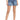 Wit & Wisdom 'Ab'Solution Scallop Hem High Waist Denim Shorts in Mble-Mid Blue, Size 12