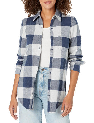 Women's Fairbanks Supersoft Navy Plaid Shirt