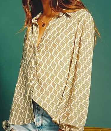 Bucketlist - Geometric Print Blouse
