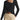 Reiss Carly Asymmetric Neck Long Sleeve Top - Black
